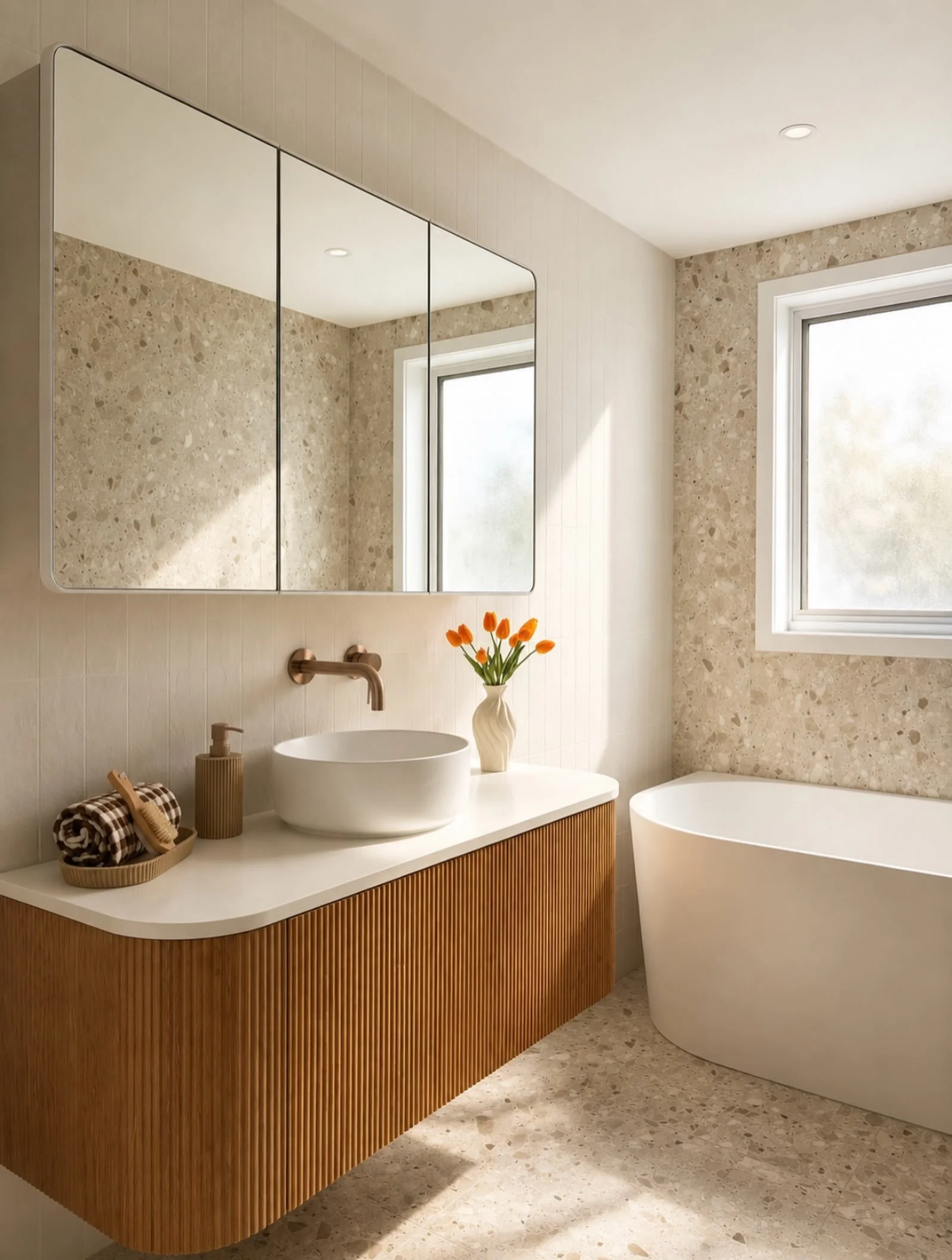 Bathrooms that make you want to linger 🤎 Stunning renovation by our client.

Styled by @novahomestaging 

#bathroomgoals #interiordesign #rennovation #melbourneproperty #propertystyling