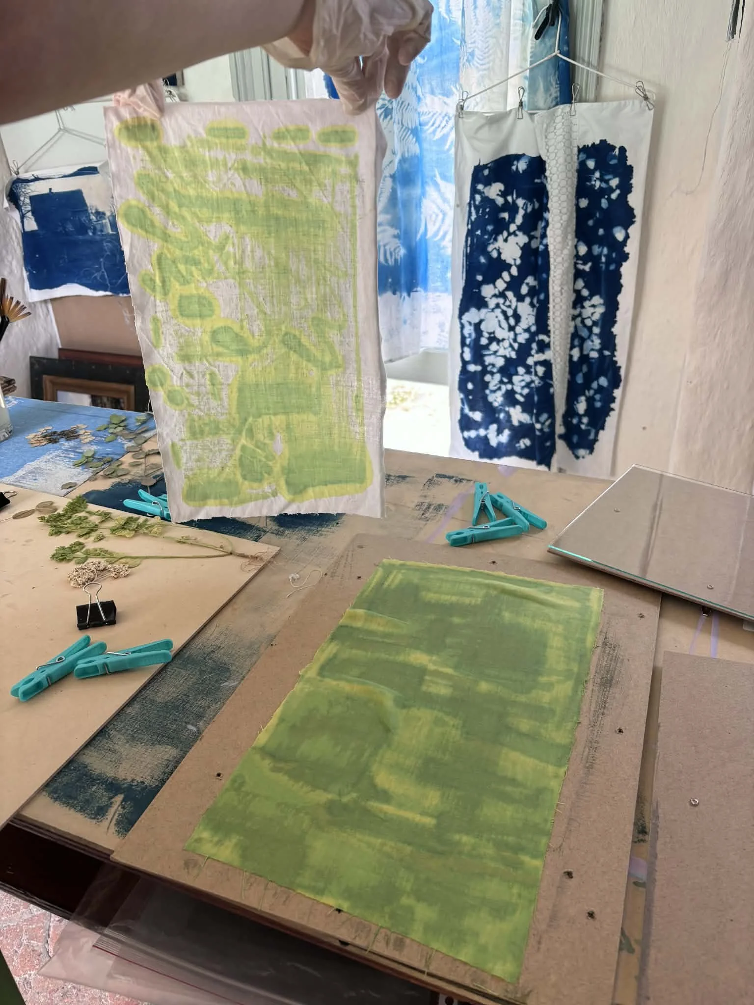 Cyanotype Workshop at Montsalvat, Eltham; with Photographer, Aldona Kmiec