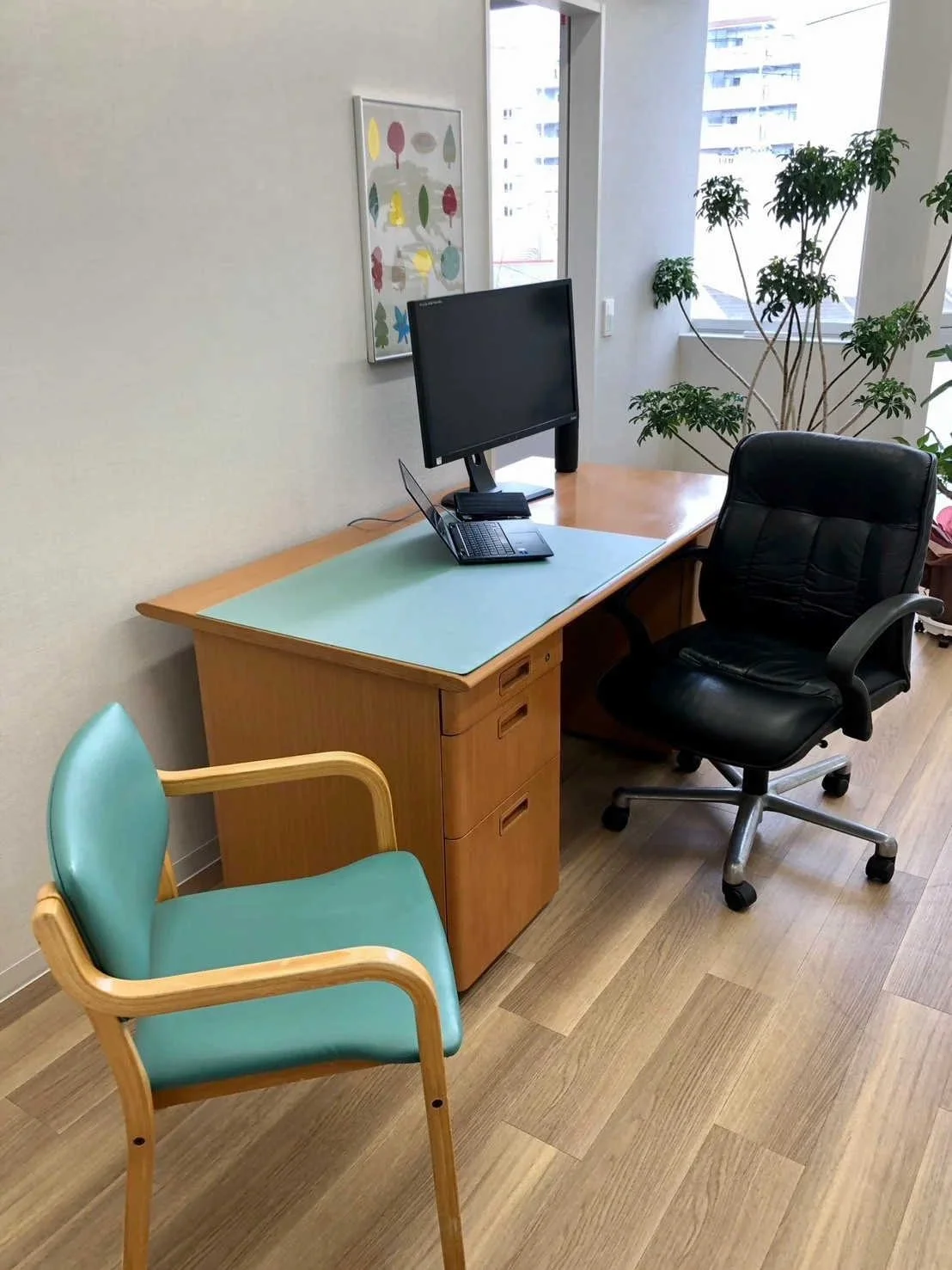 落ち着いて相談ができる診察室です。