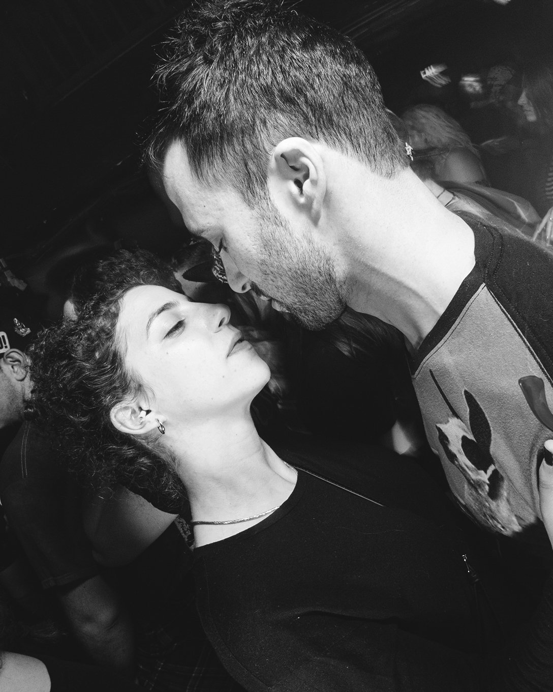 A pair getting close on the dance floor at Webster Hall - 2016