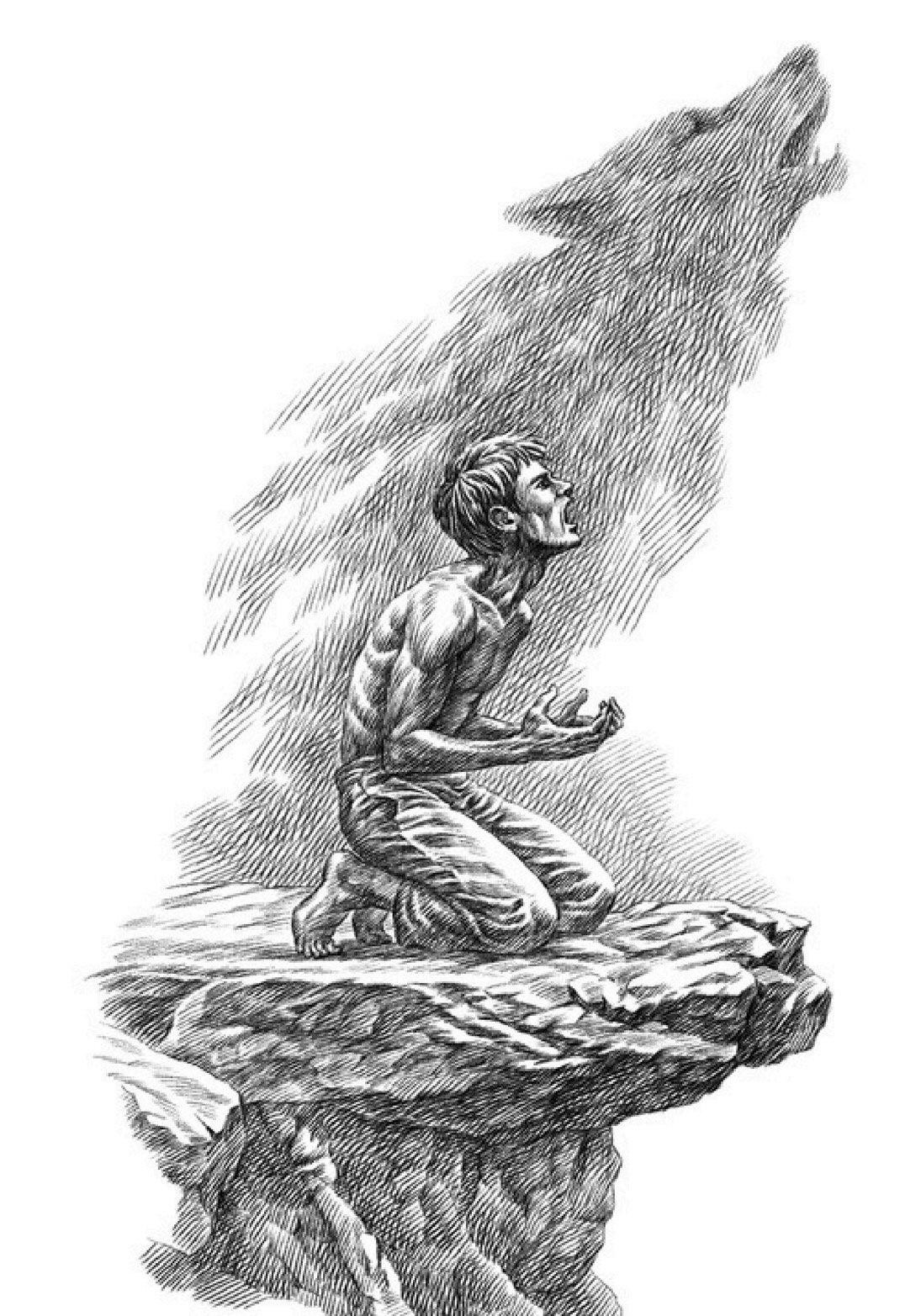 Boy Who Cried Wolf Illustration.