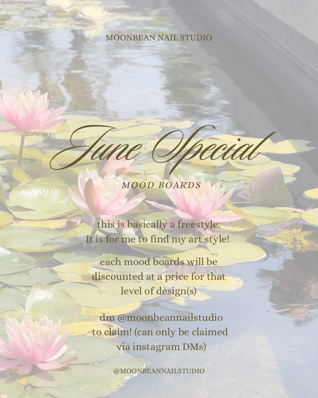 ‧₊˚ ⏾. &sdot; June Special! Ethereal Garden Mood Boards 🤍🪷✨
Discounted Levels design pricing! Must be ok with having some length to short for level 2 and level 3 &amp; 4 must be okay with medium length!
Can only be claimed via DMs on instagram.
Val