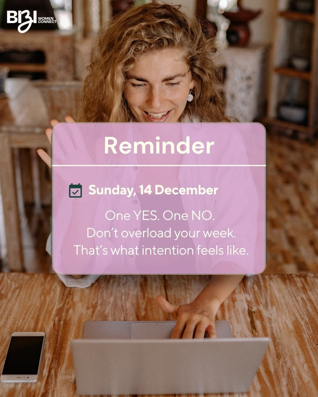 One yes. One no. Don&rsquo;t overload your week.

You don&rsquo;t need a colour-coded plan, 47 priorities, and a motivational soundtrack to have a good week. You just need clarity.

Try this reset:
✨ One thing you&rsquo;re saying YES to this week - s