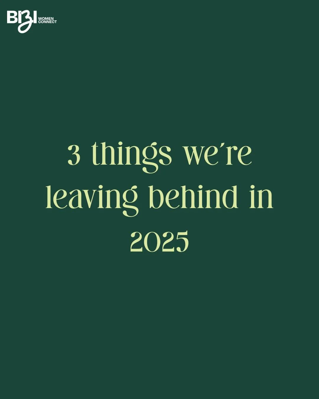 3 things we&rsquo;re leaving behind in 2025 - business edition:

🚪 Undercharging for our expertise
🚪 Projects and partnerships that drain more than they deliver
🚪 Playing small to keep the peace

2026 is about expansion, visibility, and rooms that