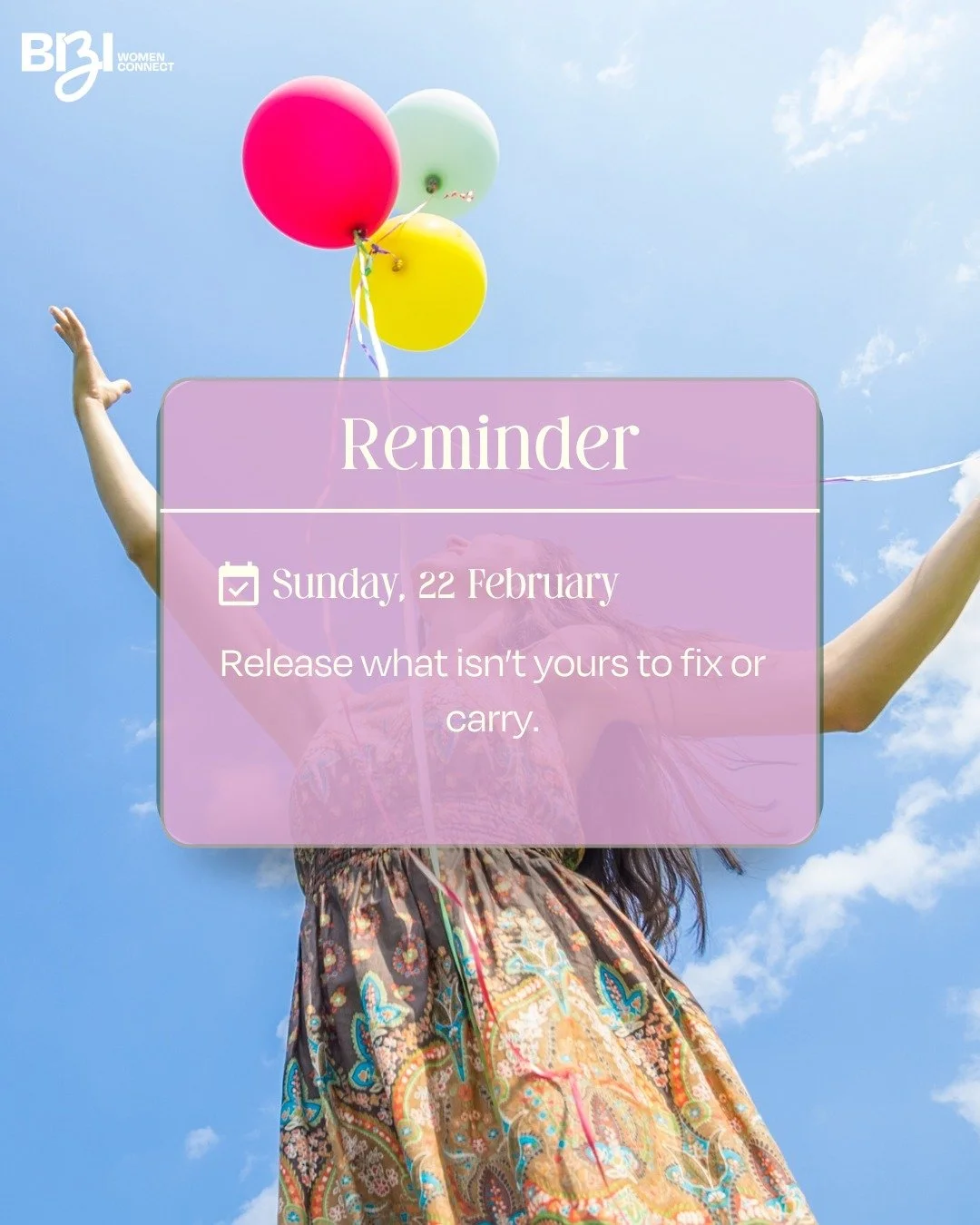 Release what&rsquo;s not yours to fix.
Not every problem needs your energy.
Not every plan needs your input.
And not everyone needs your help.

Start small. Choose what&rsquo;s actually yours to move forward - and give that your focus. The rest can w