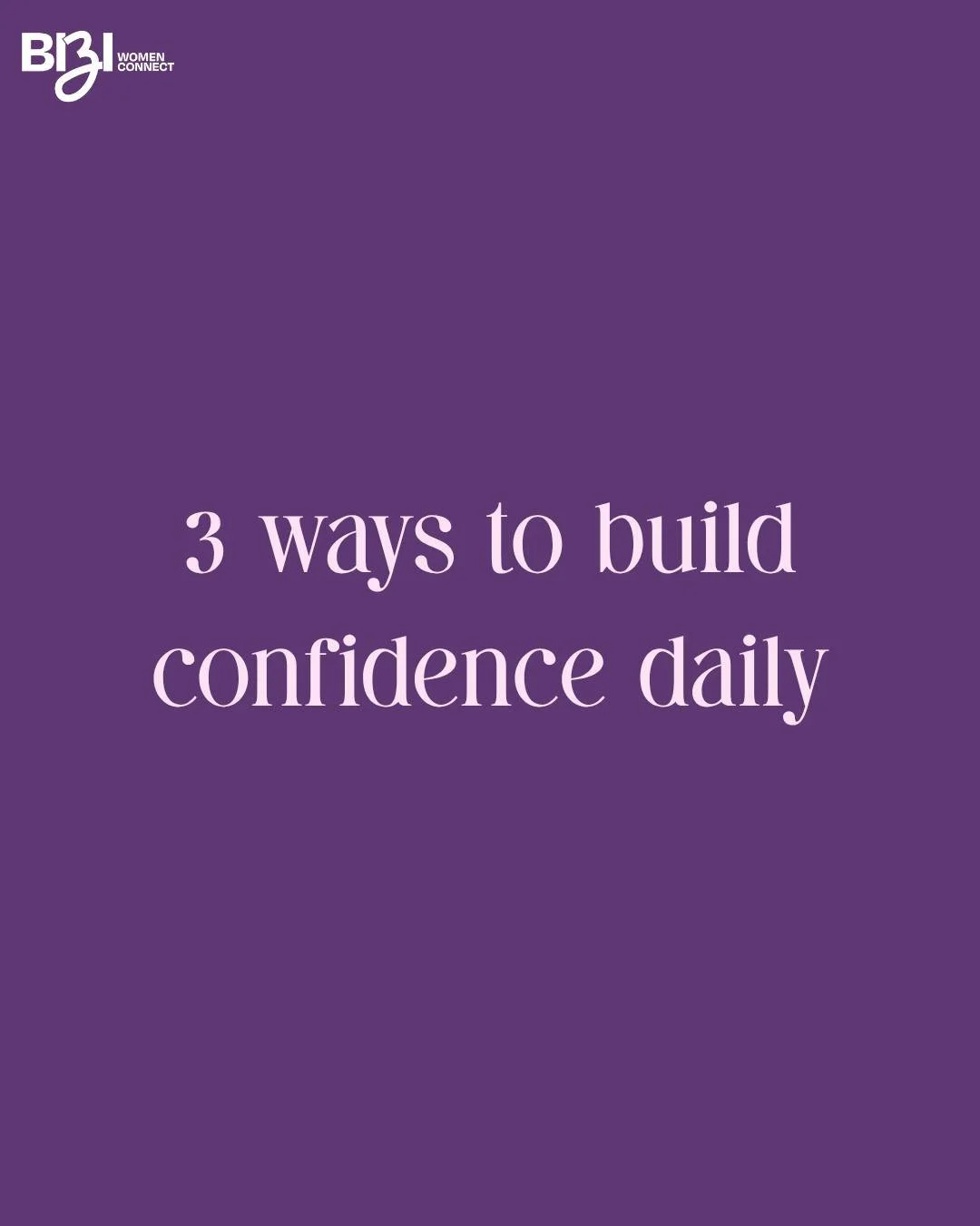 If confidence feels out of reach, start here:

1️⃣ Finish something - even if it&rsquo;s small
2️⃣ Back yourself in one decision today
3️⃣ Show up, even if it&rsquo;s not perfect

You don&rsquo;t need to feel confident to begin.
You build it by doing