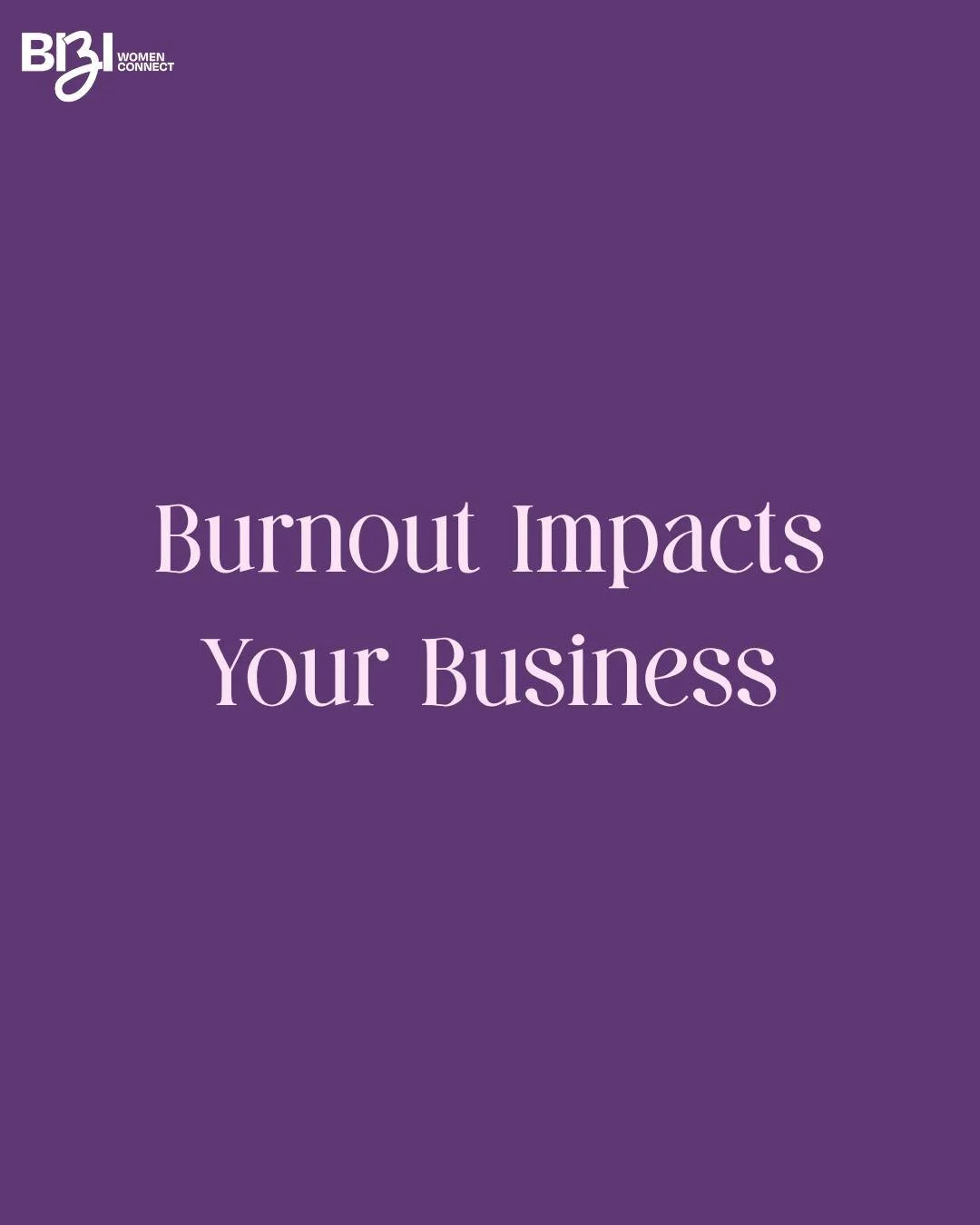 Burnout doesn&rsquo;t just affect you&hellip; it affects your business too.

When you&rsquo;re burnt out, it often shows up as:
&bull; Slower decision-making
&bull; Lack of creativity
&bull; Inconsistent content or visibility
&bull; Lower energy with