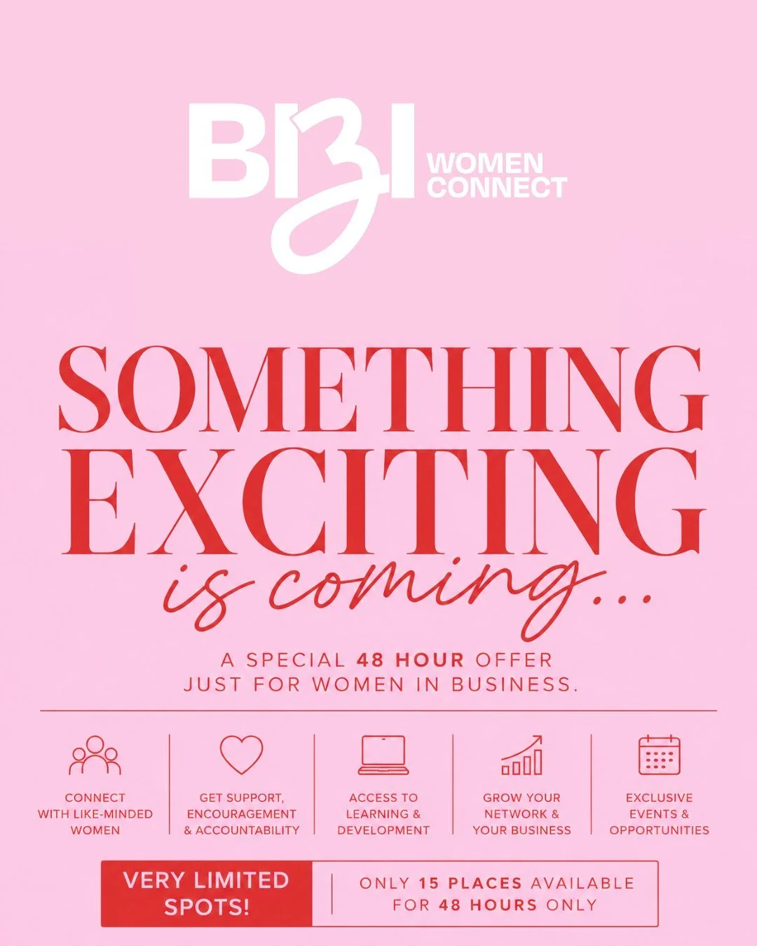 🚨 Something Exciting Is Coming... 🚨

What if one small decision could completely change the next 12 months of your business?

More connections.
More support.
More opportunities.
More women in your corner who genuinely want to see you succeed.

I'll