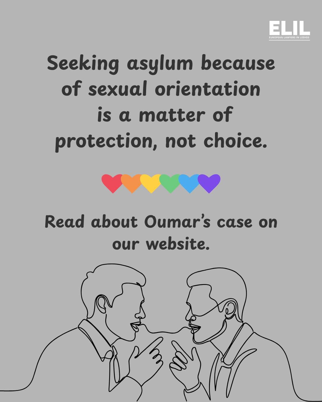 Oumar* left his home country after experiencing violence and risks linked to his sexual orientation.

With legal support, he was able to navigate the asylum process in Greece and present his case to the authorities.

He has now been granted refugee s