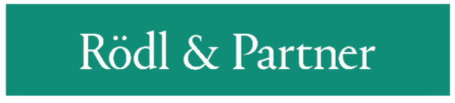 Text on a teal background that reads 'Rödl & Partner'