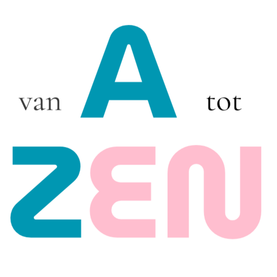 Graphic with the word 'van' in small black letters, and 'A' in large teal, 'Z' in large teal, and 'U' in large pink letters, arranged in a creative layout.