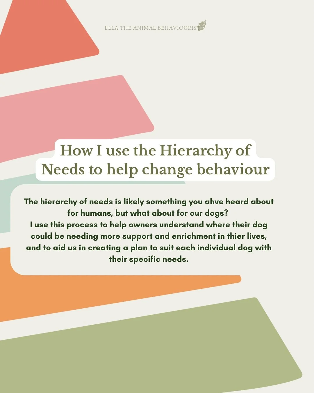 Looking at meeting a dog&rsquo;s needs is the first step with every dog//owner partnership when we want to create a better relationship and day-to-day life with them. 

More than once, I have had people come to me who have hired very well-meaning and