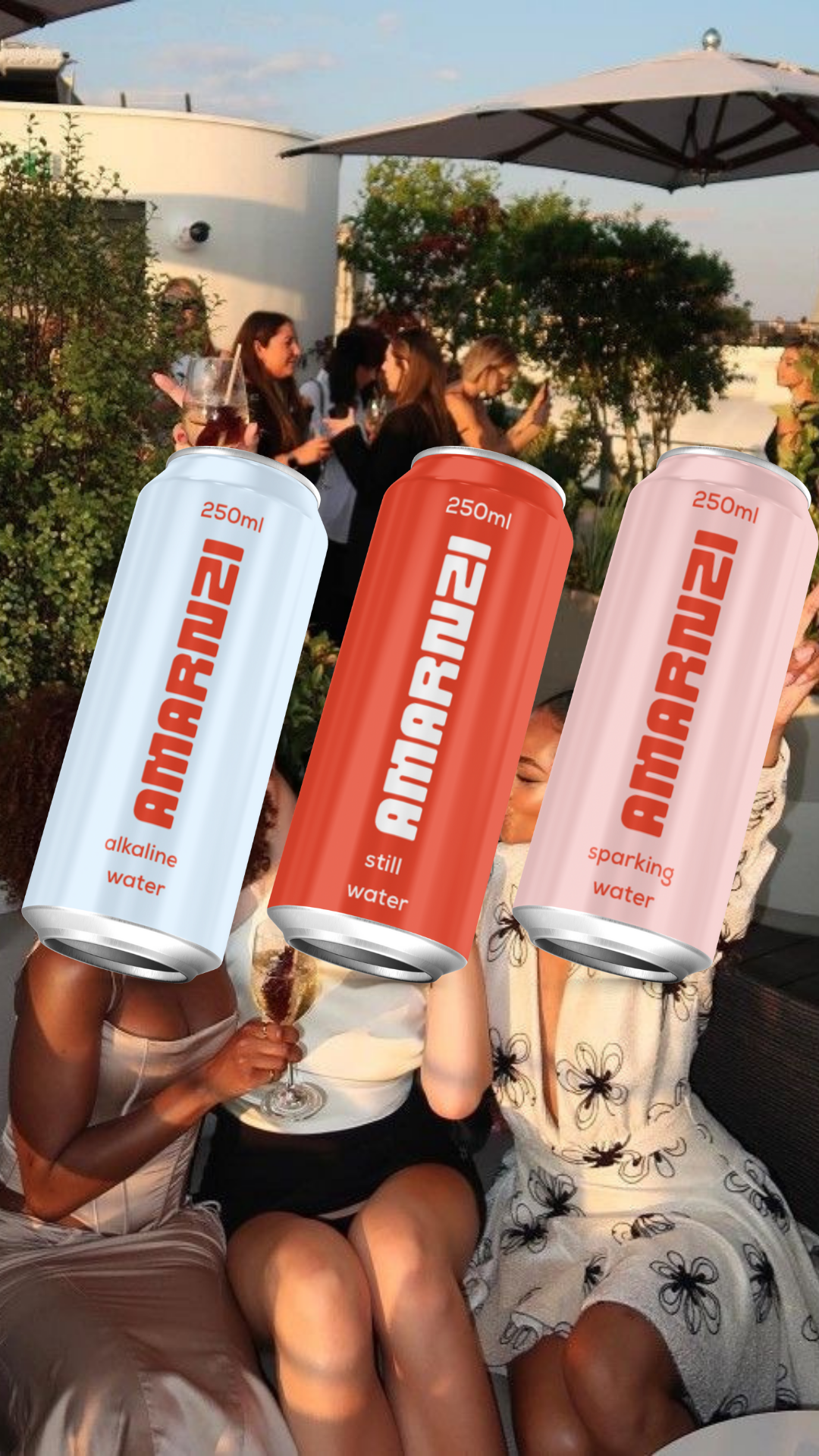 Packaging redesign for ‘AMARNZI’, a water brand owned by South African DJ, Lady Amar