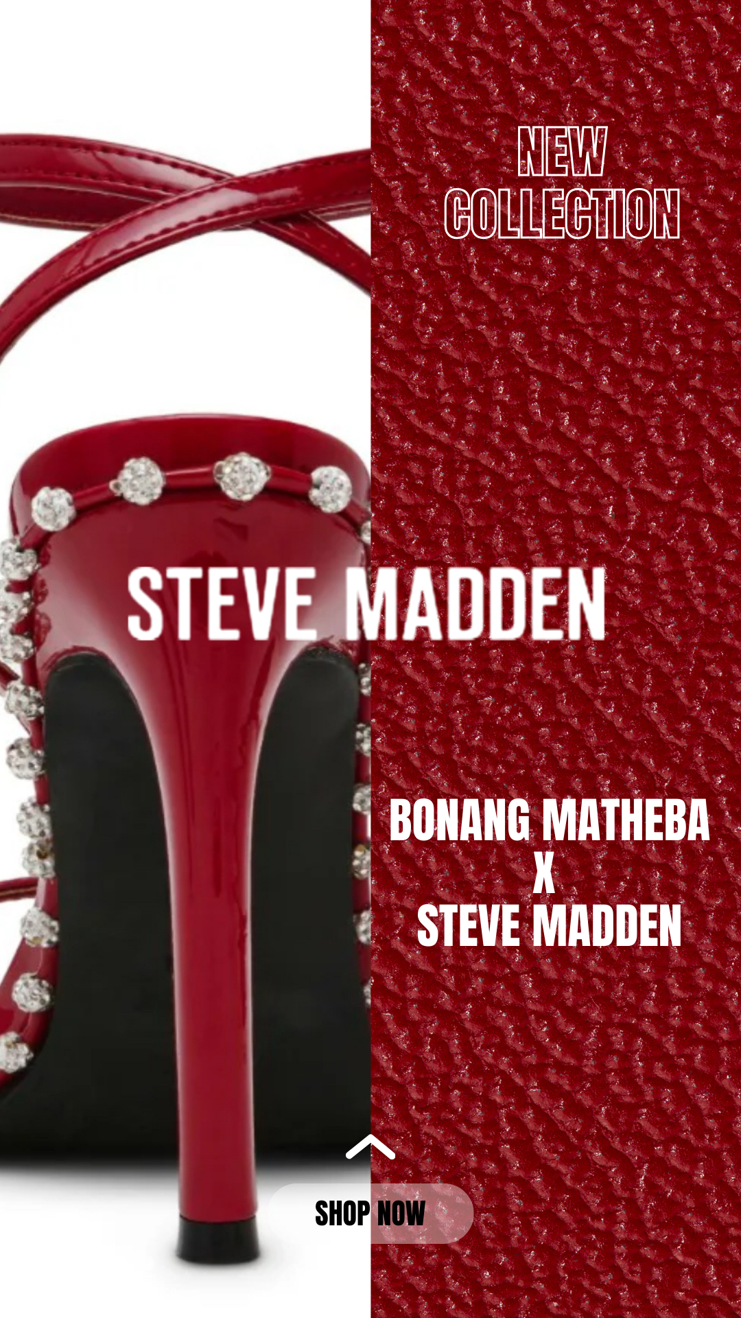 Instagram story posts content creation for the Steve Madden x Bonang Matheba collaboration