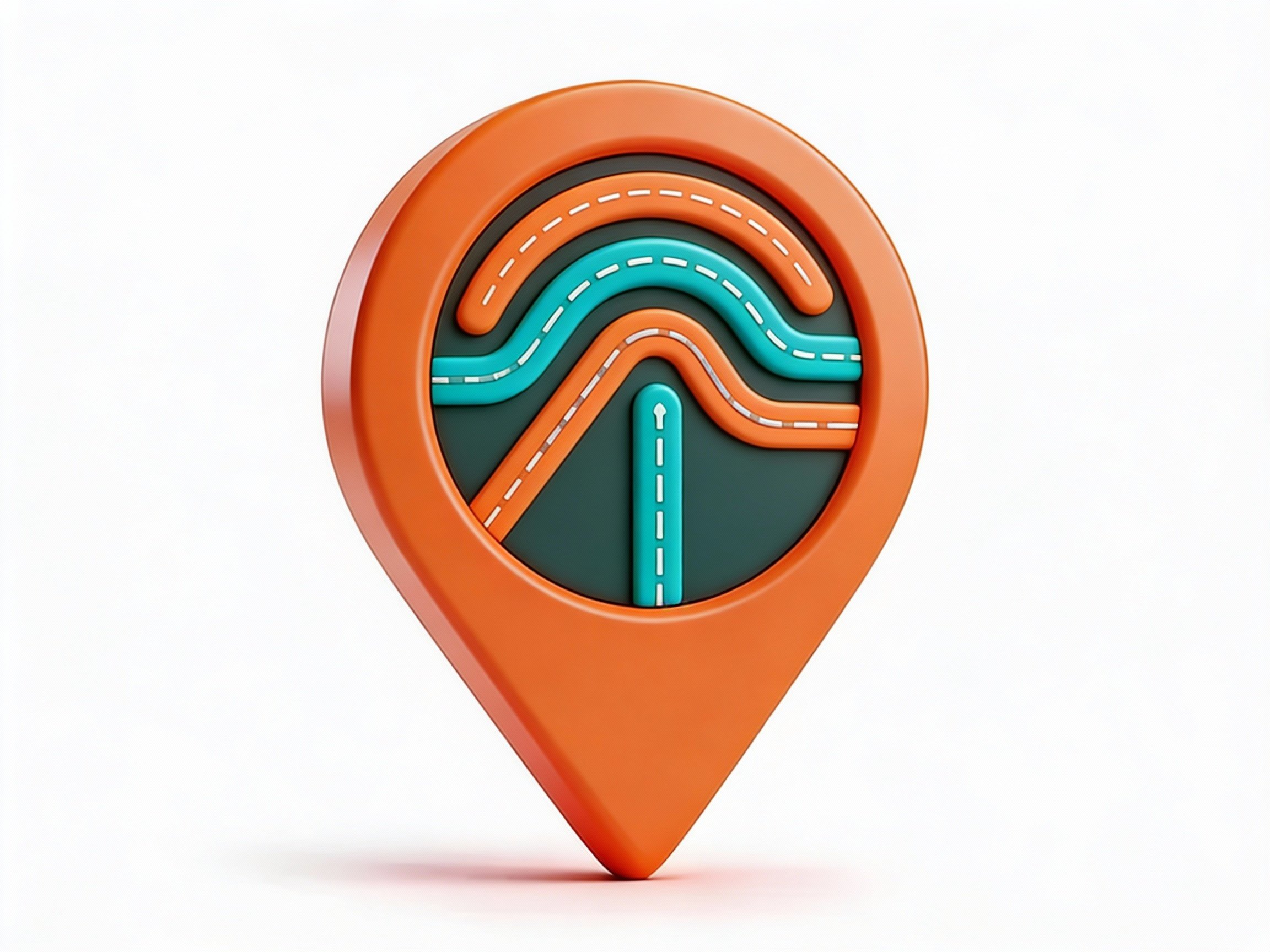 a series of 4 tracks going in different directions on a map icon