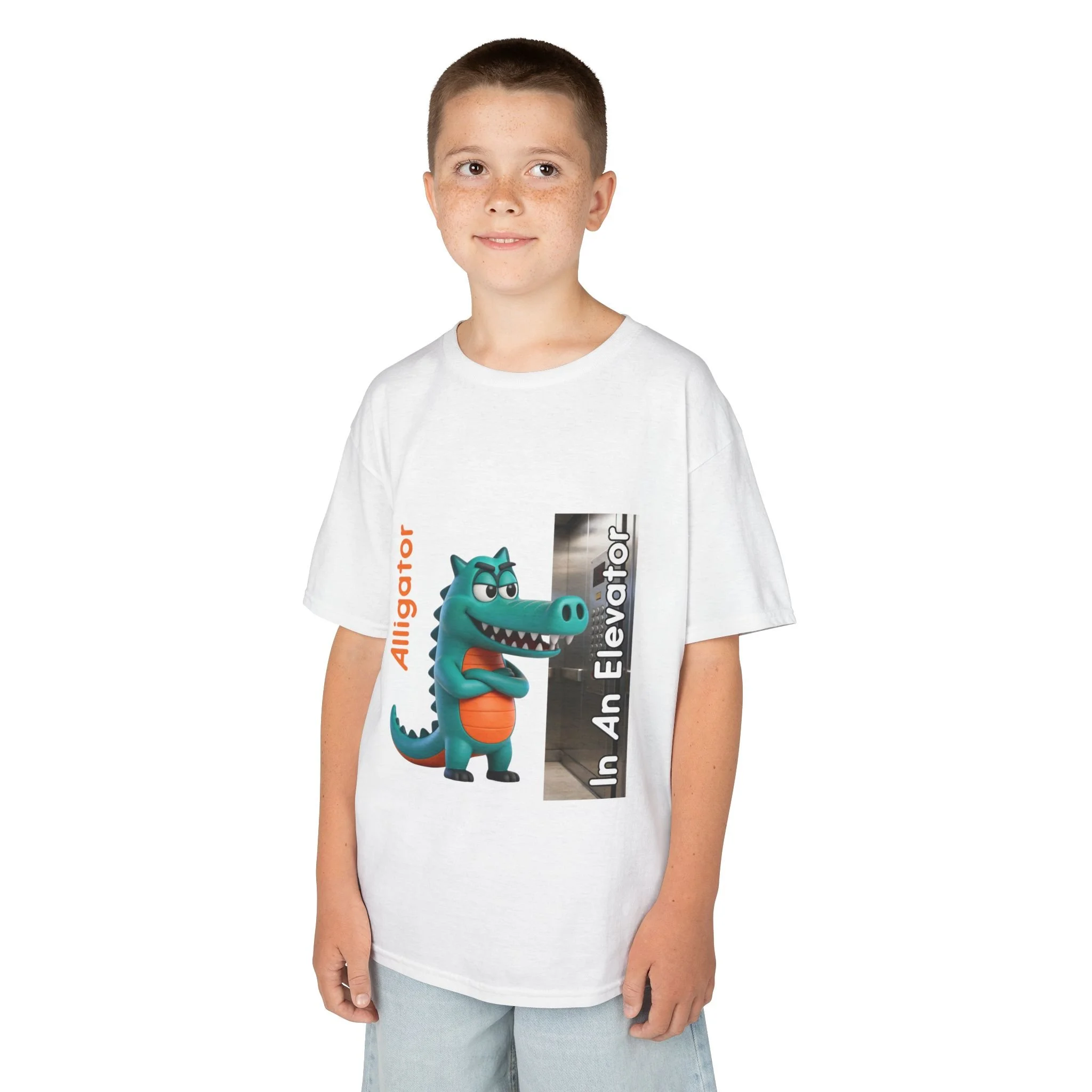Kids T-Shirt: Alligator in an Elevator
