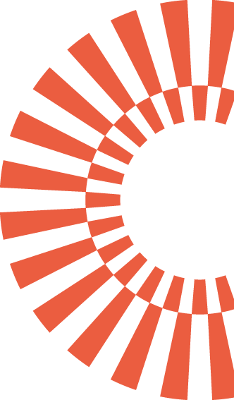 Decorative: A circular red sunshine pattern
