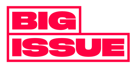 Bold pink text on a black background reads 'BIG ISSUE' in a stylized, blocky font.