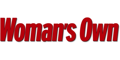 Text reading 'Woman's Own' in bold red font on a white background.