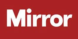 The Mirror logo with white text on a red background.