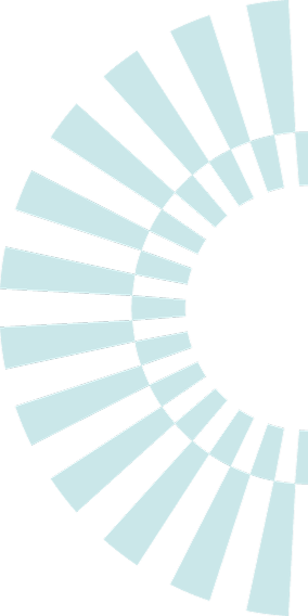 Decorative: A circular blue sunshine pattern