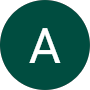 Letra A com fundo verde escuro