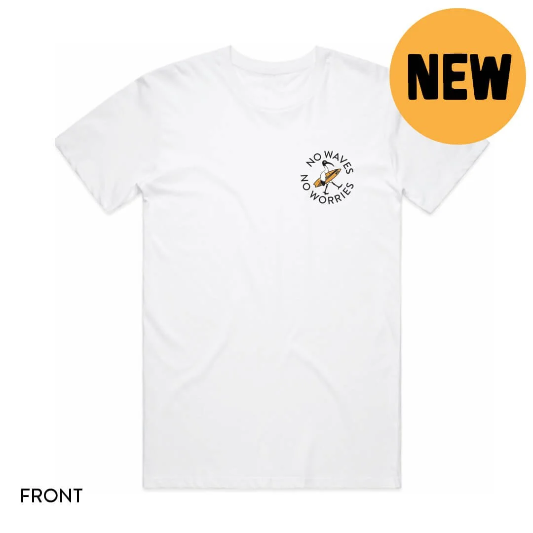 No Waves, No Worries Tee – White