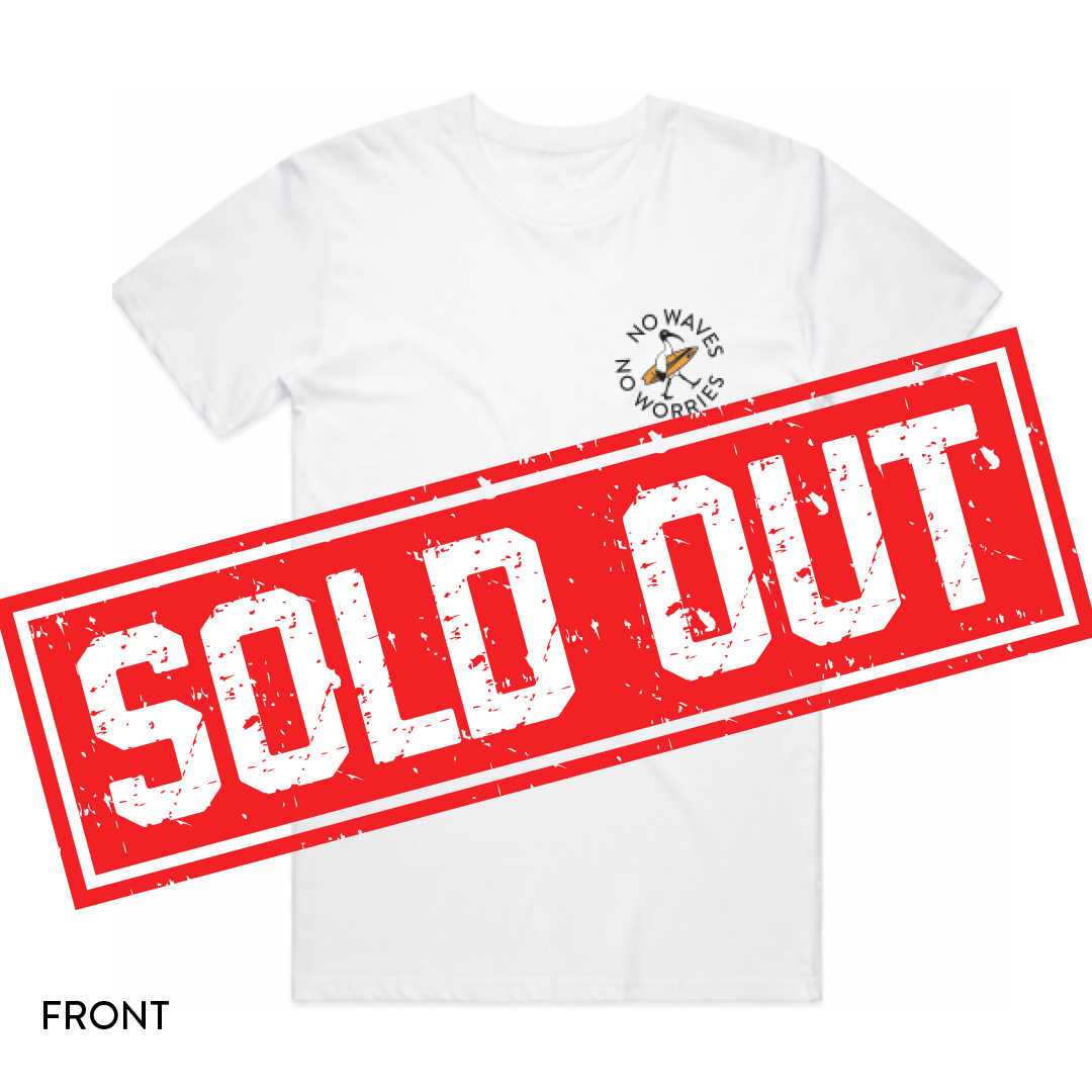No Waves, No Worries Tee – White