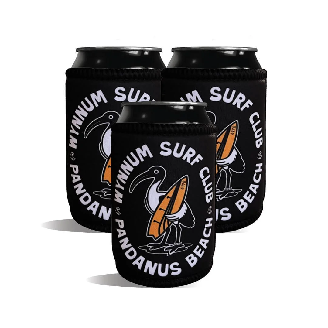 WSC Ibis Stubby Cooler 3 Pack - BLACK