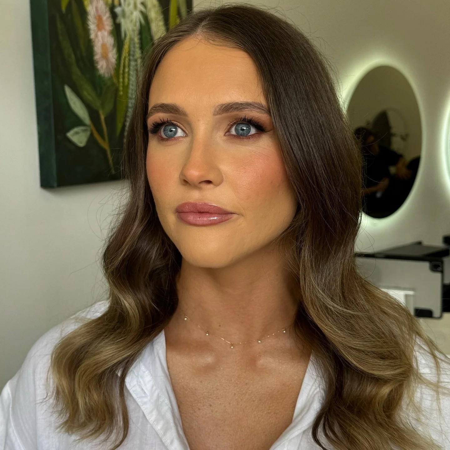 Soft, glowy glam with a brown wing for my beautiful girl Mackenzie 🤎