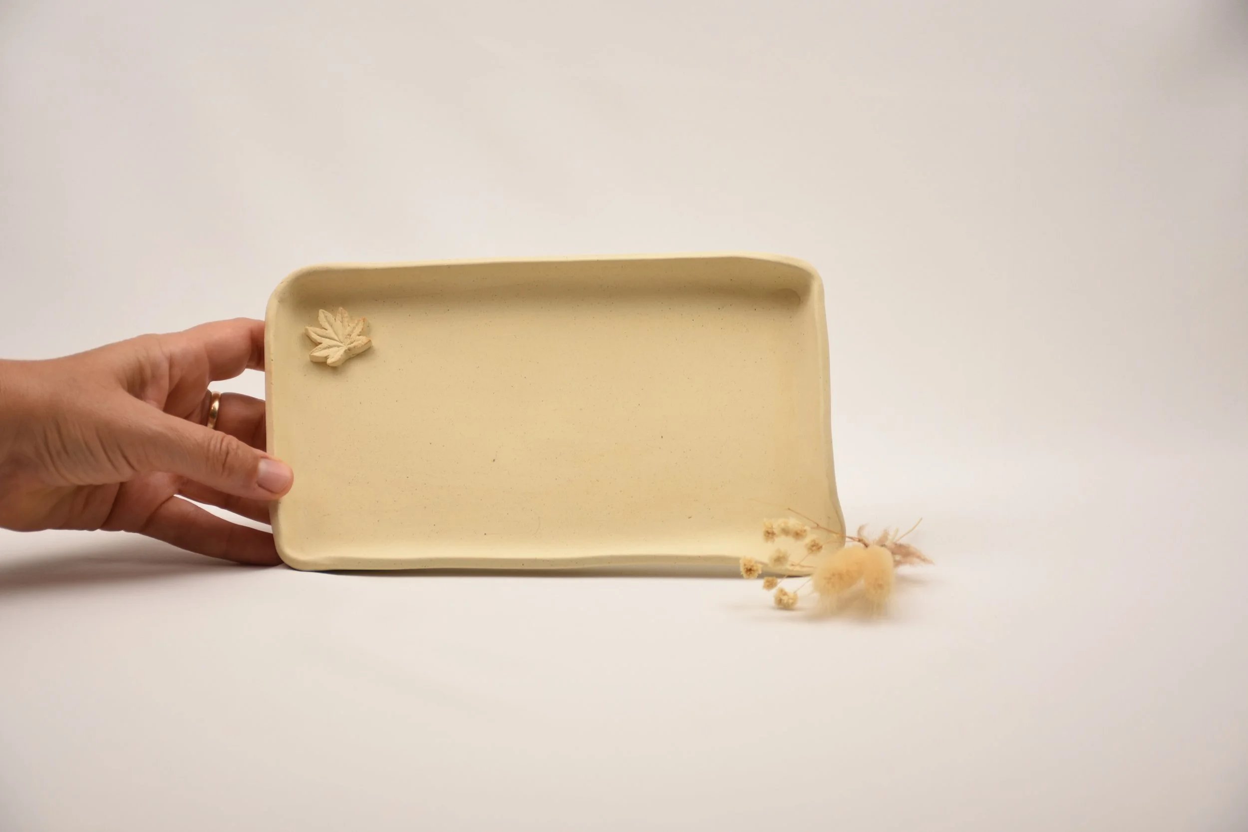 Rolling Tray Beige