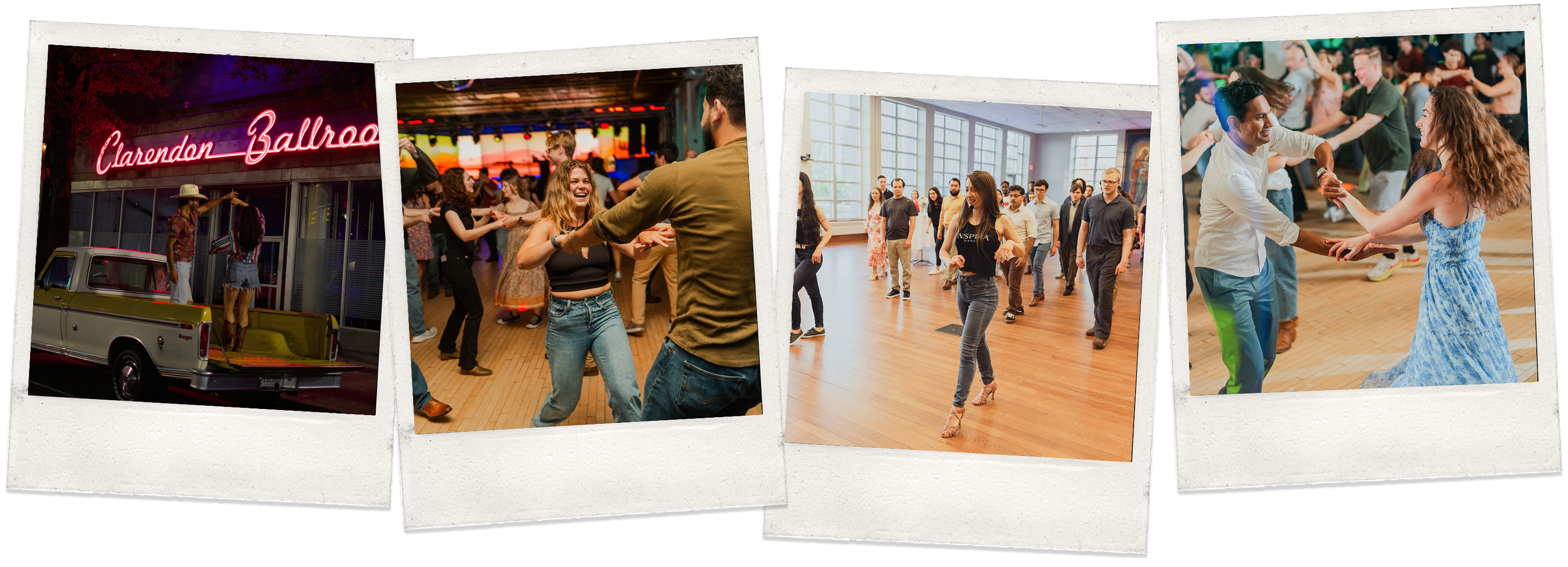 polaroid photos of various events