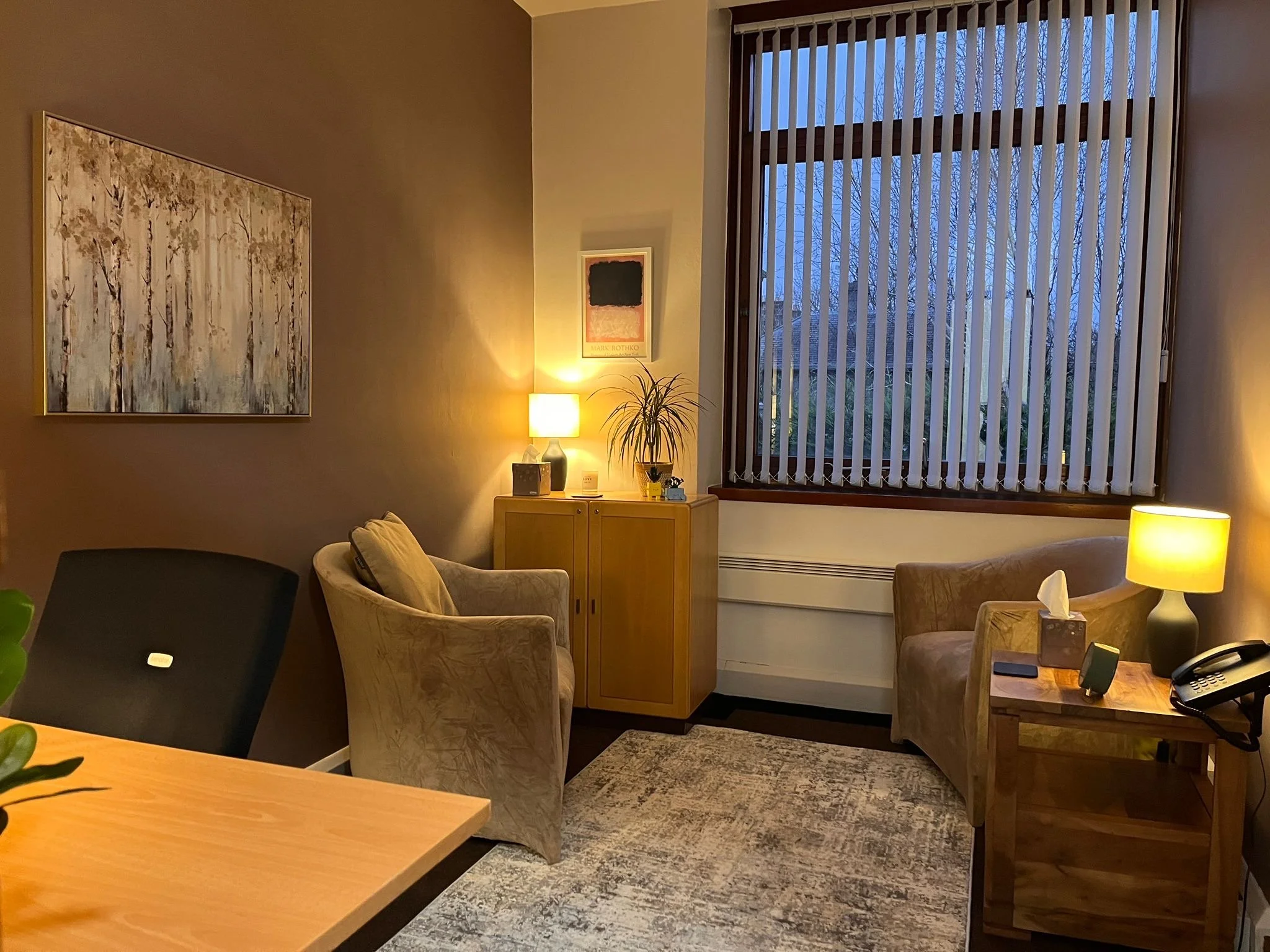 Therapy Room for in person counselling Aberdeen