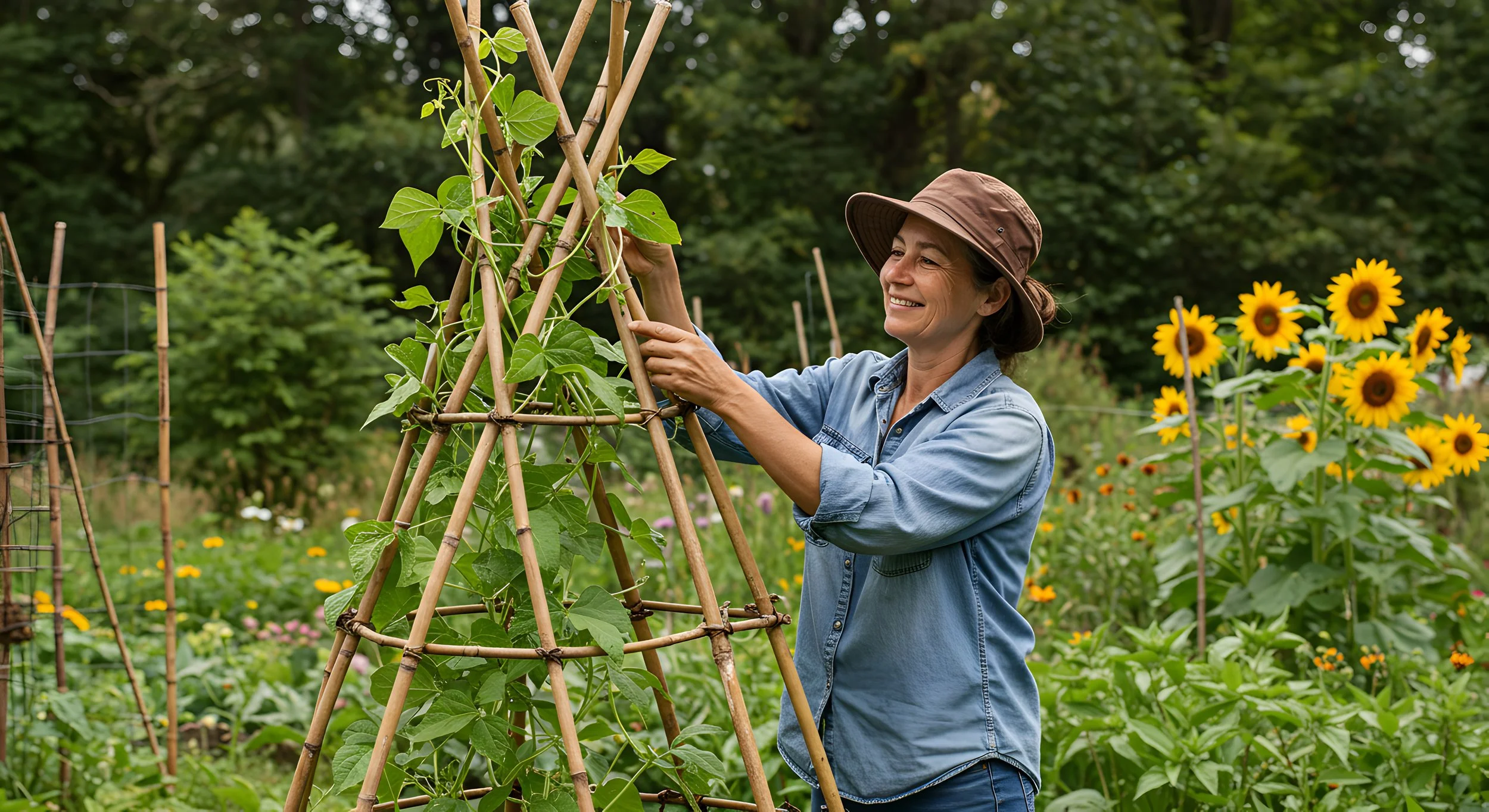 Bamboo TeePee Planters