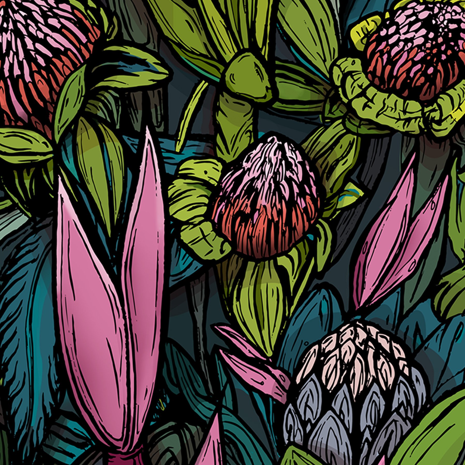 Birds of Paradise. Floral Study Poster: 50x70cm