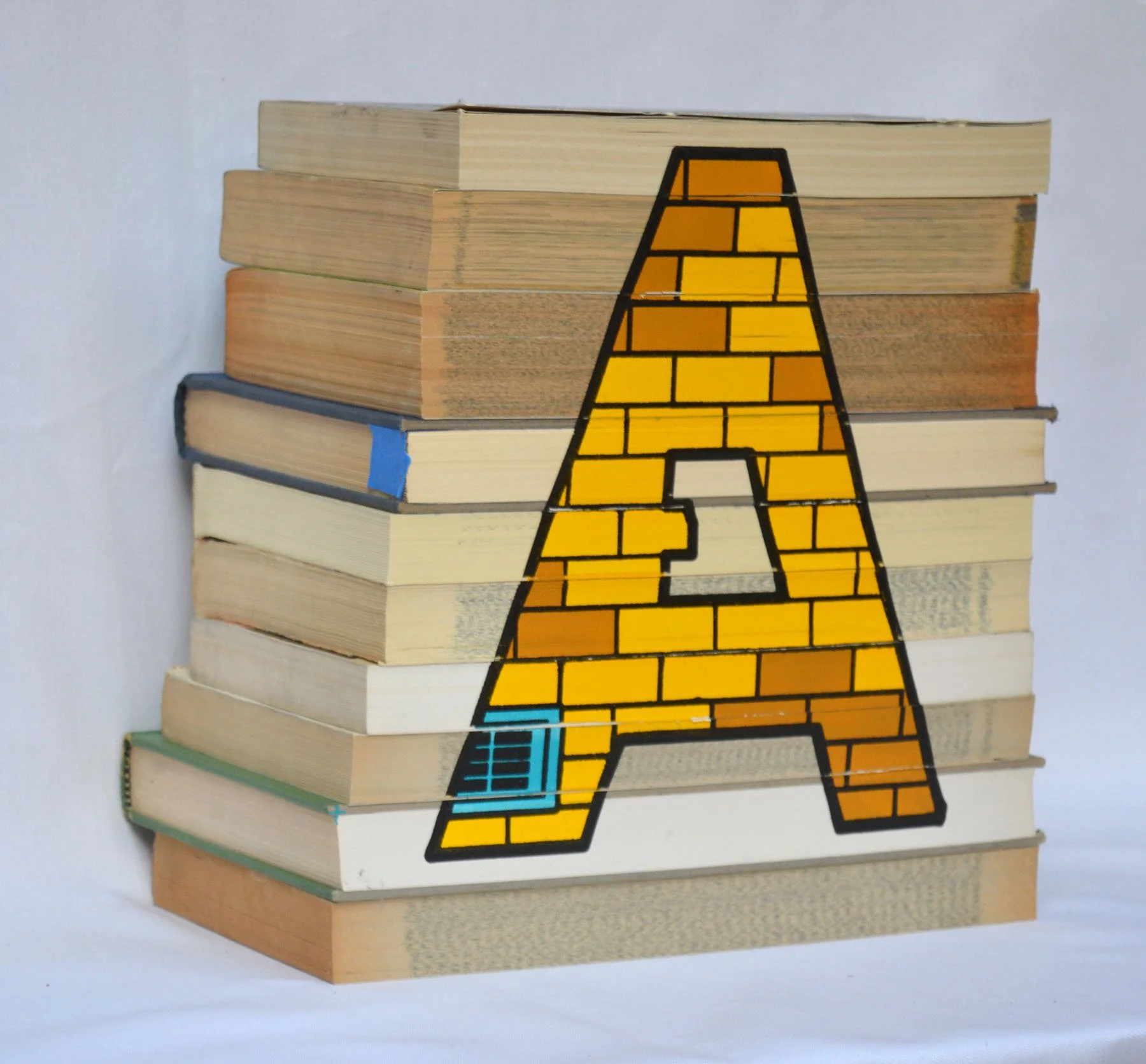 "A" Alphaville Letter Print Book Shelf Art