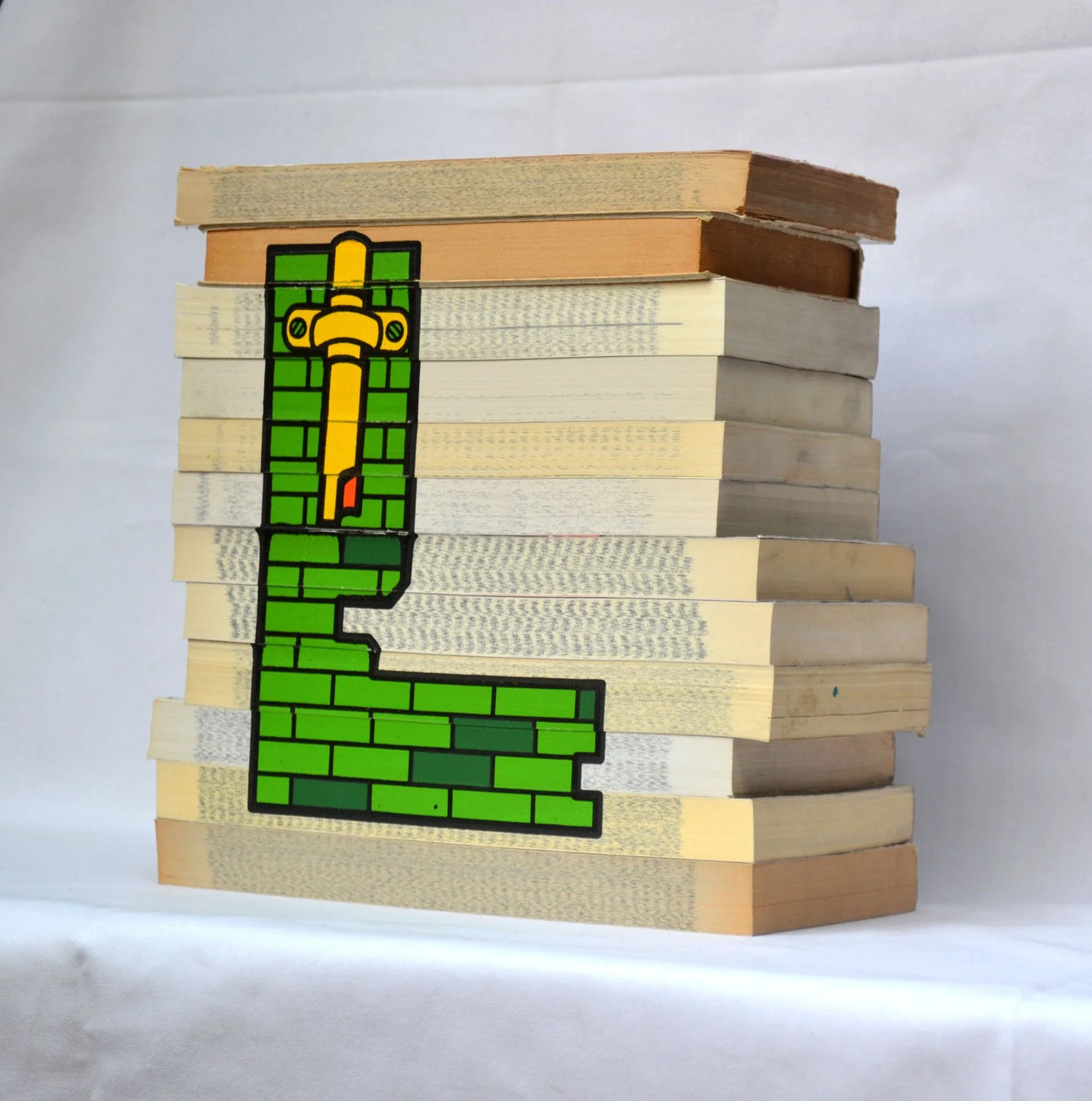 'L' Alphaville Letter Print Book Shelf Art