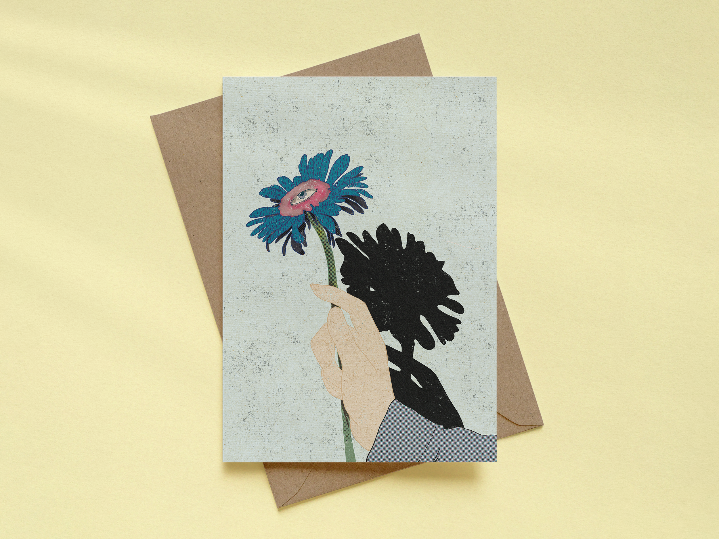 [postcard] annoyed flower