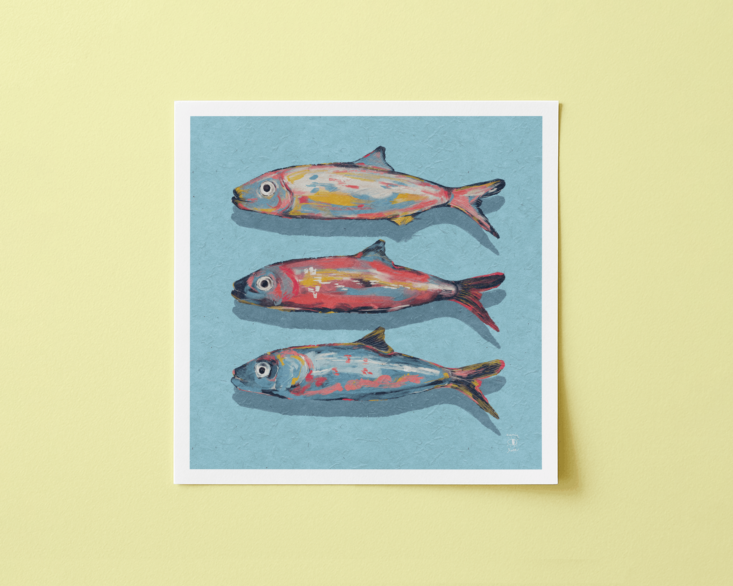 [LIMITED EDITION] "Herring on Blue" Giclee Print