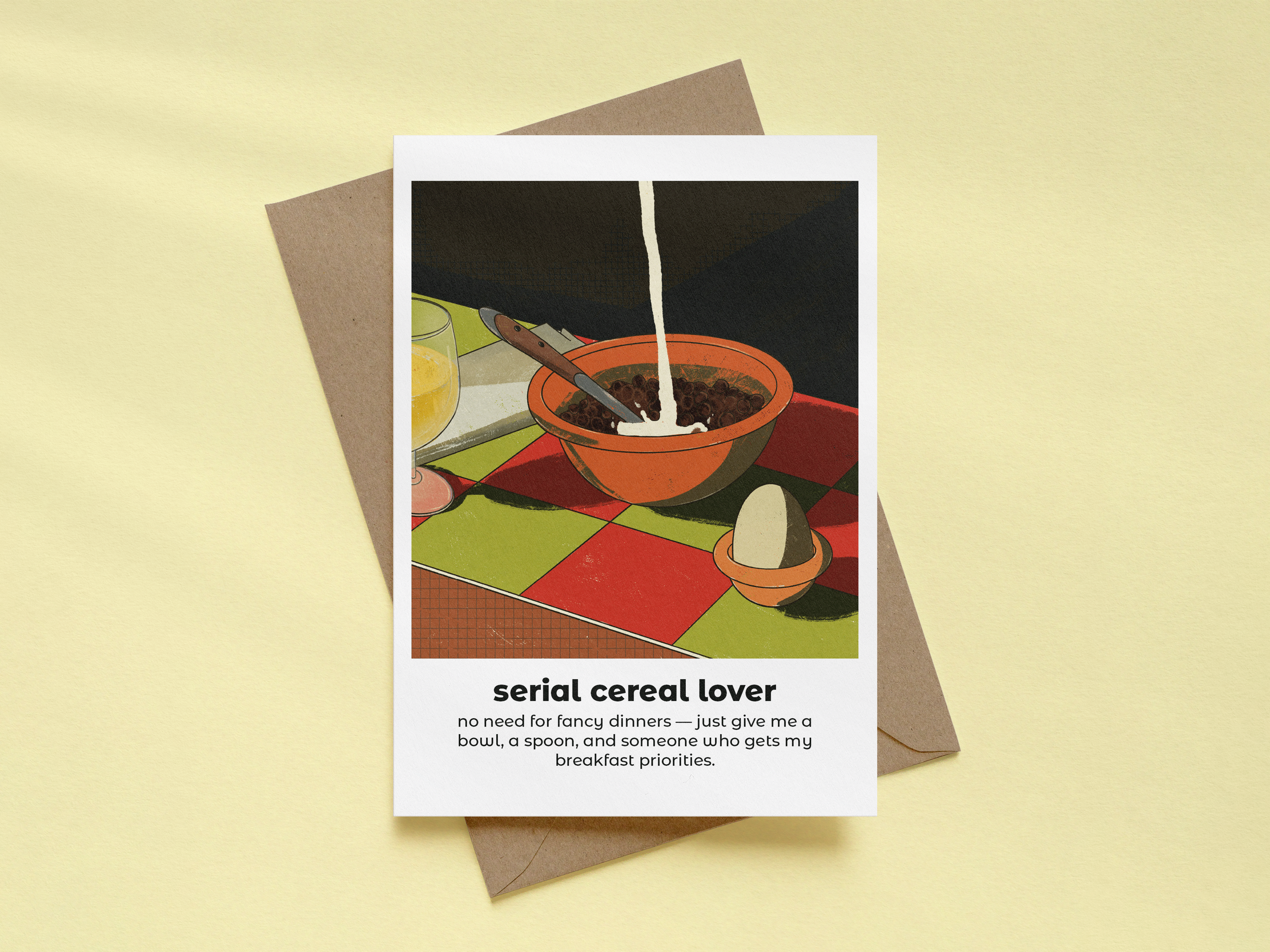 [postcard] serial cereal lover