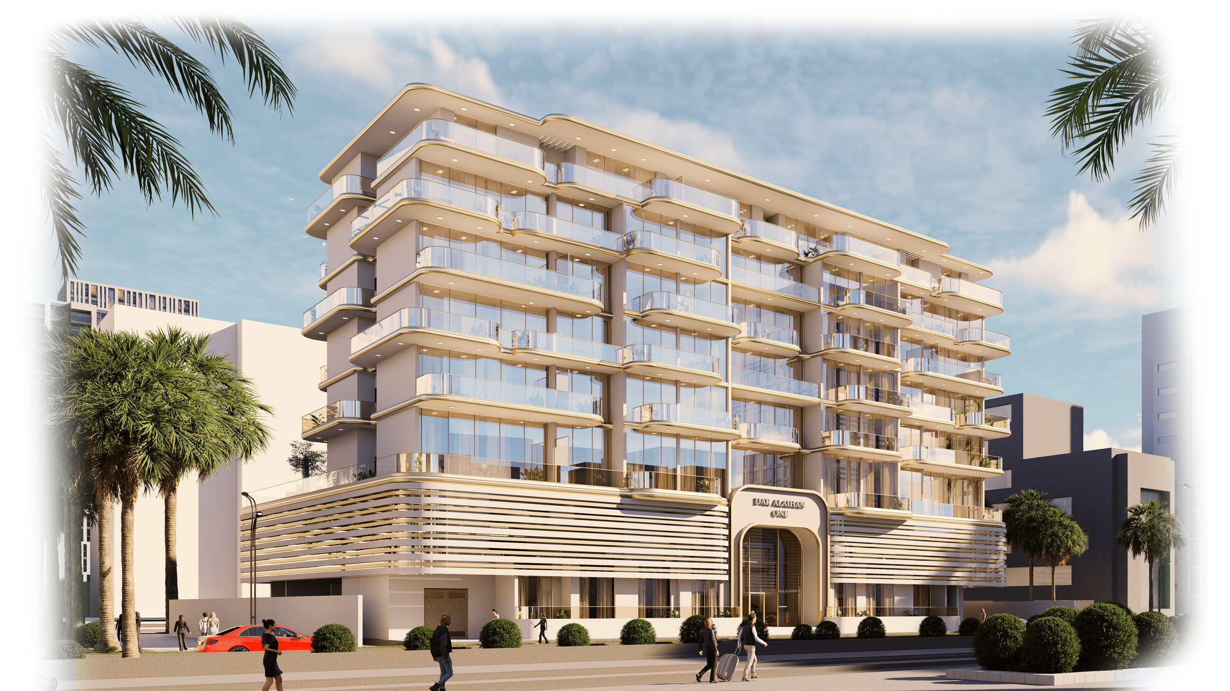 Dar Al Aiham One in Warsan 4 new off-plan project front view