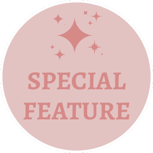 Circular Special Feature badge used to highlight featured children’s stories in Ninny’s Library on Story Time With Ninny.