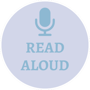 A soft blue circular badge featuring a dark green musical note above the words “Read Along.” The design is simple, playful, and used on the Story Time With Ninny website to highlight interactive read-along story videos for children.