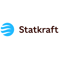 Statkraft logo with a blue circular emblem and the company name in brown text