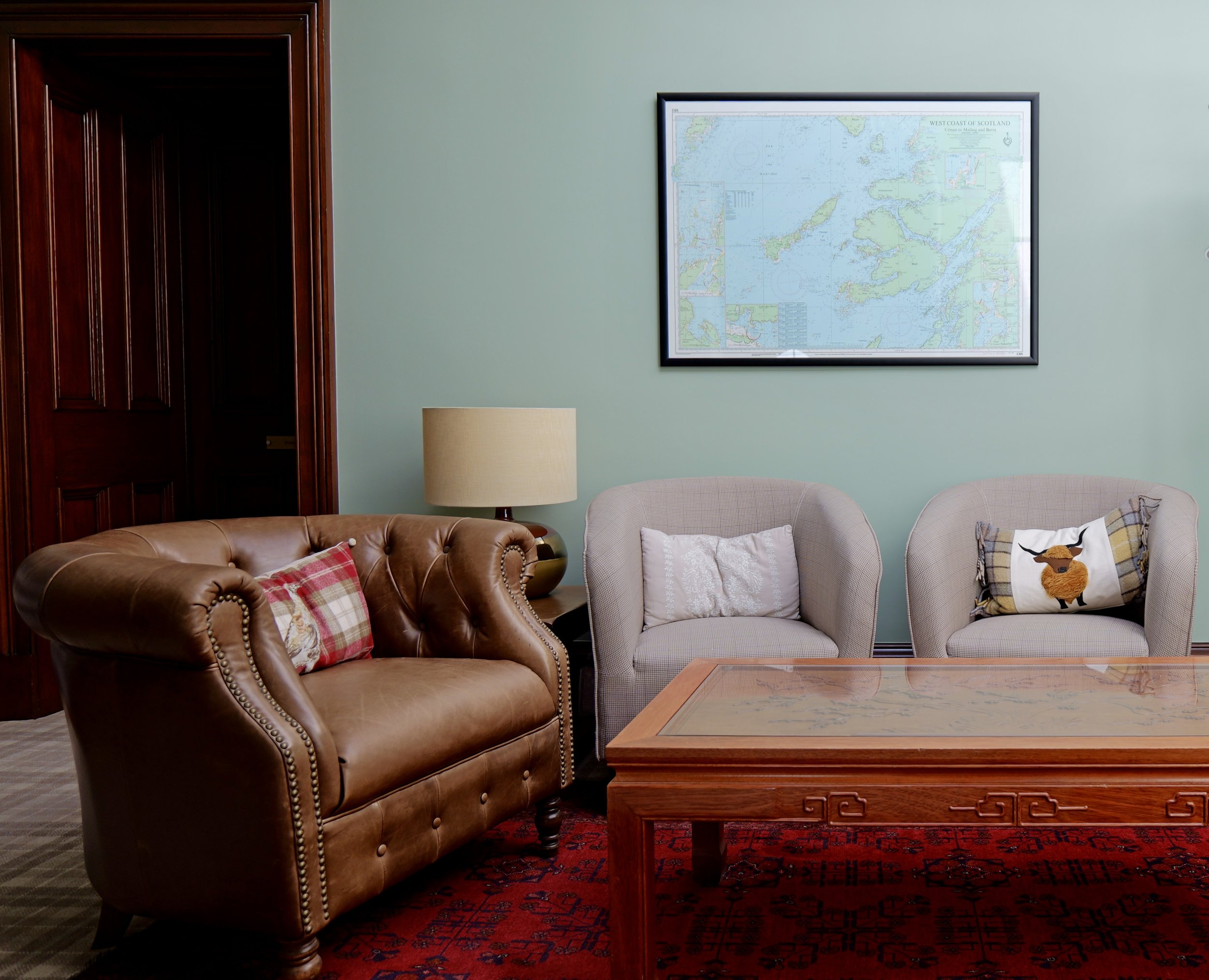 Communal area for games, jigsaws and reading