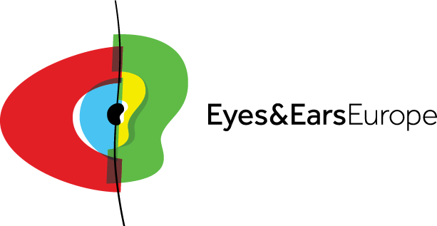 Diagramm eines Auges mit verschiedenen Farbbereichen und Beschriftungen.