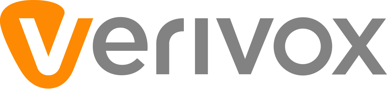 Das Bild zeigt das Logo der Marke Verivox, bestehend aus dem stilisierten Buchstaben V in orange und dem Text "Verivox" in grau.