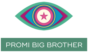 Das Logo von Promi Big Brother mit einem stilisierten Auge und einem Stern in der Mitte.