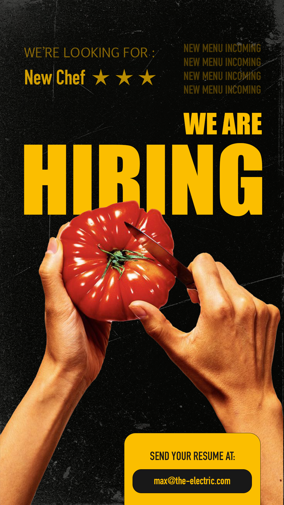 We’re Hiring! Calling all chefs! 