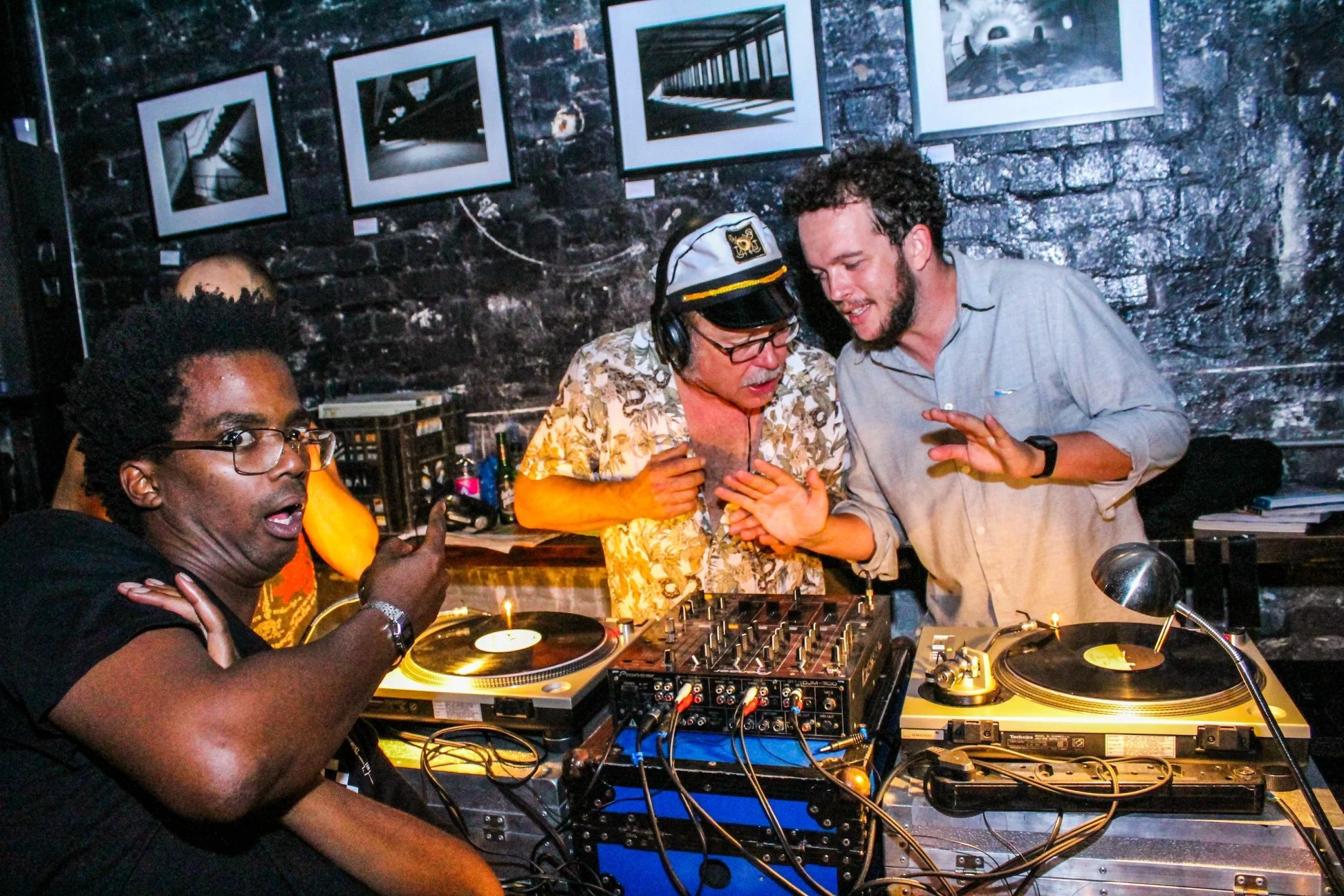 DJ mixing it up at evening event